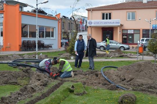  YENİ SANAYİMİZDE PARK BAHÇE ÇALIŞMALARI