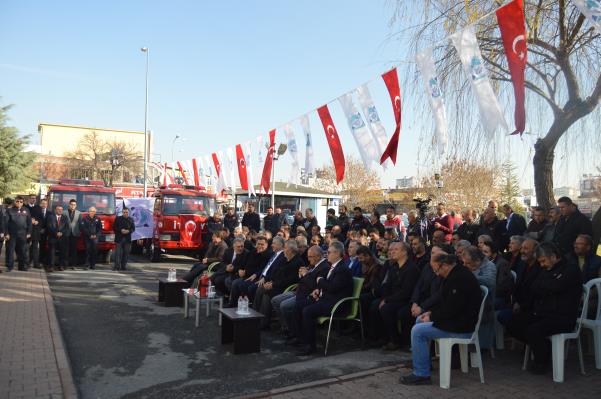 BÜYÜKŞEHİR BELEDİYEMİZ TARAFINDAN SANAYİMİZE İTFAİYE ARACI TAHSİS EDİLDİ