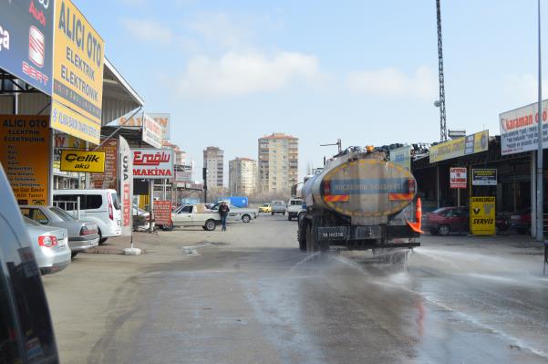 SANAYİMİZDE KORONA VİRÜSÜNÜ ÖNLEMEK İÇİN  DEZENFEKTE YAPILDI