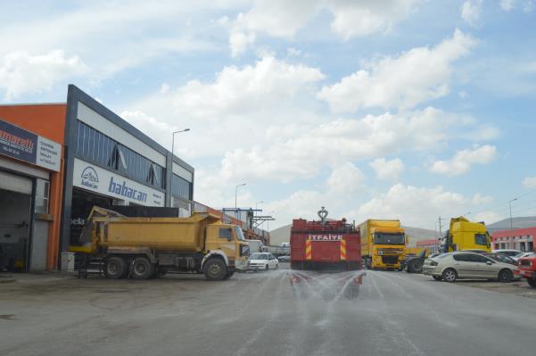 ANBAR SANAYİ SİTEMİZDE DEZENFEKTE ÇALIŞMASI YAPILDI.