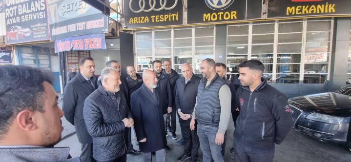 Esnaf dostu Kocasinan Belediye Başkanı Sayın Ahmet Çolakbayraktar dan  sanayi esnafımıza ziyaret