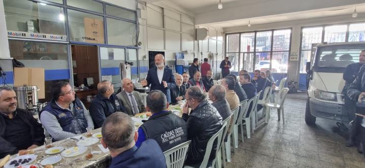 Esnaf dostu Kocasinan Belediye Başkanı Sayın Ahmet Çolakbayraktar dan  sanayi esnafımıza ziyaret