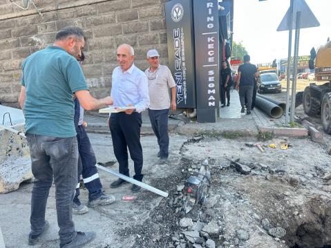 Oto Sanayi Sitemizde Alt yapı çalışmaları başladı. 